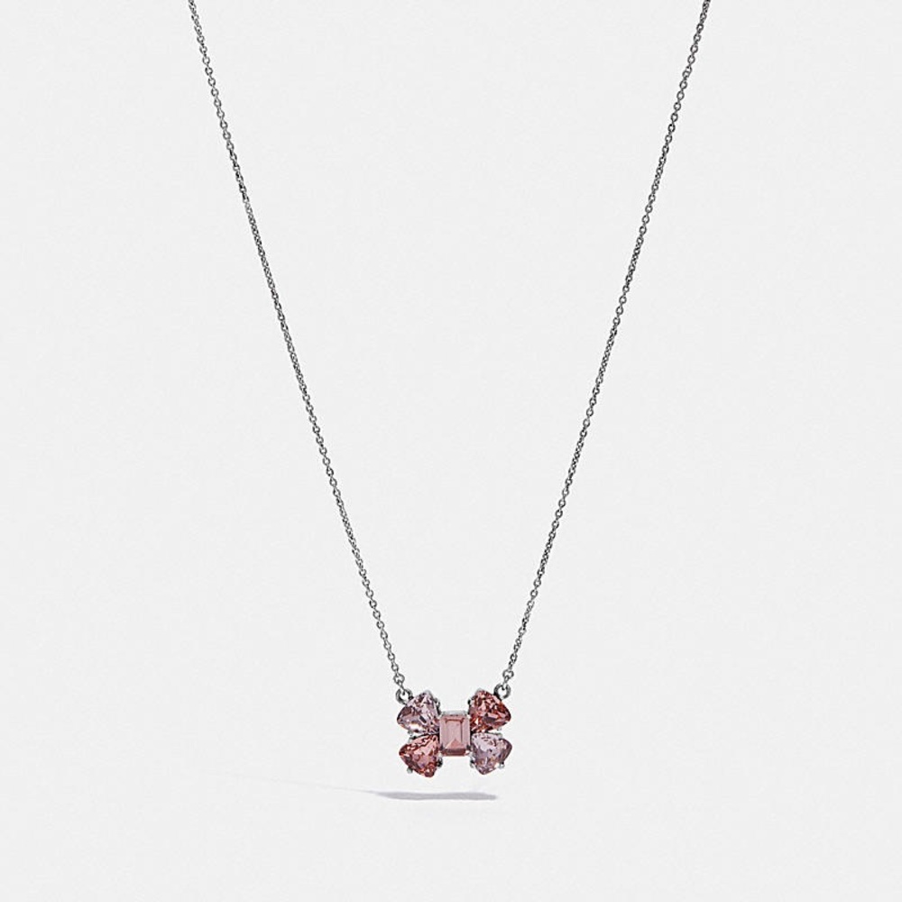 Coach Crystal Bow Necklace
